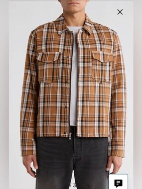 Rag & Bone Men’s Garage Plaid Jacket Brown Size S NWT MSRP$595